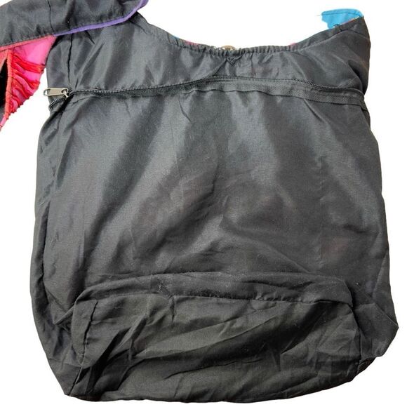 Y2k Boho Bohemian Hippie Shoulder Bag Peace elephant patch Made in Nepal cotton - Picture 10 of 16